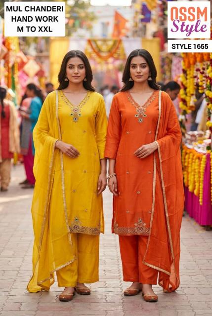 Ossm style 1655 gota patti kurtis wholesale